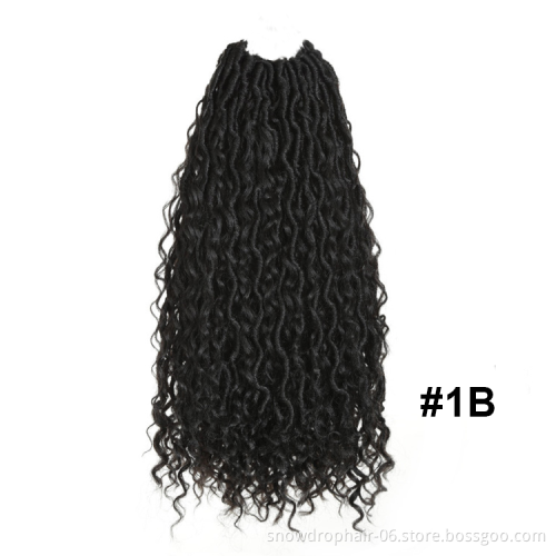 julianan Hair  18inch 85g Synthetic  River wave Faux Locs Crochet Braids river locs crochet goddess faux locs braid